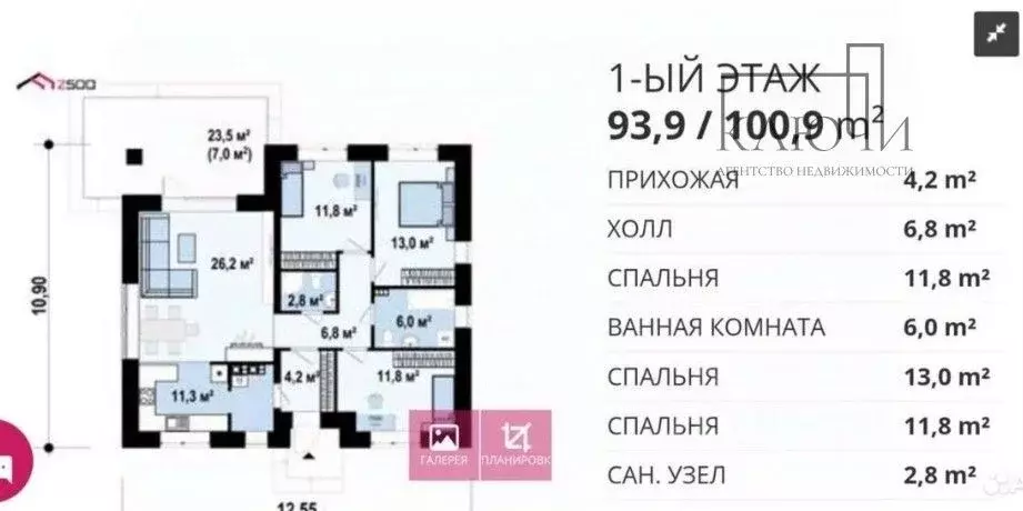 Дом в Челябинская область, Магнитогорск ул. Никольская, 24 (100 м) - Фото 1