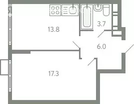 1-комнатная квартира: посёлок городского типа Молоково, жилой комплекс ... - Фото 1