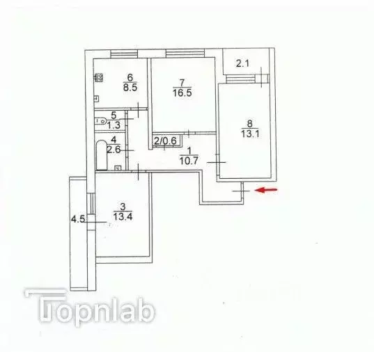 3-к кв. Саратовская область, Саратов ул. Имени А.И. Куприянова, 16А ... - Фото 2