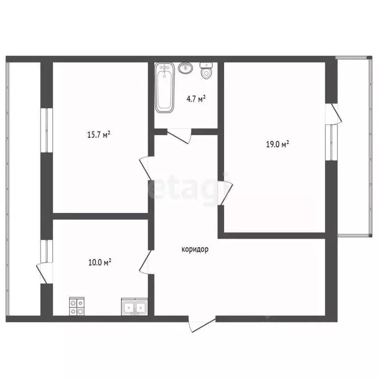 2-к кв. Краснодарский край, Анапа Пионерский просп., 255/2к6 (57.8 м) - Фото 2