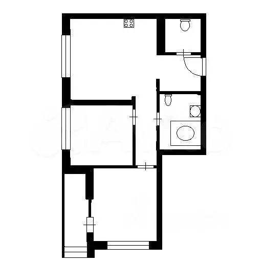 2-к. квартира, 44 м, 3/9 эт. - Фото 0