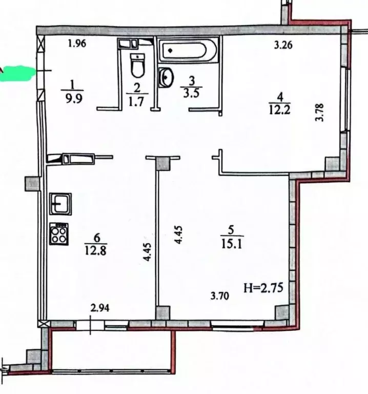 2-к кв. Волгоградская область, Волгоград ул. Тимирязева, 19А (60.0 м) - Фото 2