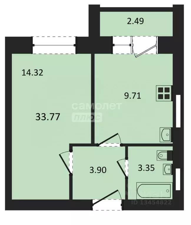 1-к кв. Марий Эл, Медведевский район, Пекшиксолинское с/пос, пос. ... - Фото 2