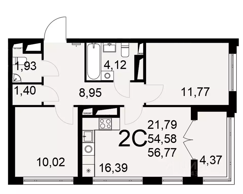 2-к кв. Тульская область, Тула Мясново мкр, Сегодня жилой комплекс ... - Фото 0