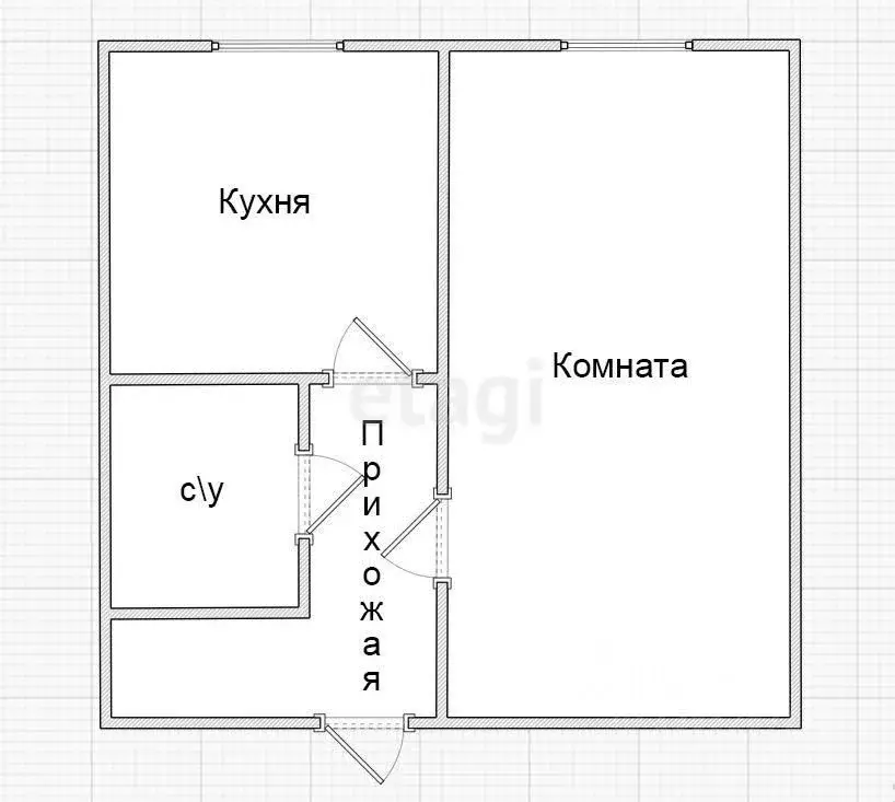 1-к кв. Приморский край, Владивосток Хабаровская ул., 11 (30.0 м) - Фото 1