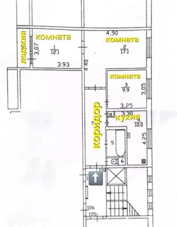 3-к кв. Ленинградская область, Всеволожск Александровская ул., 73/9 ... - Фото 2