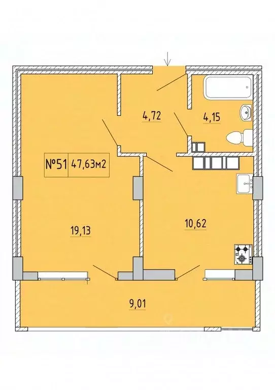 1-к кв. Крым, Феодосия ул. Грина, 43 (47.63 м) - Фото 0