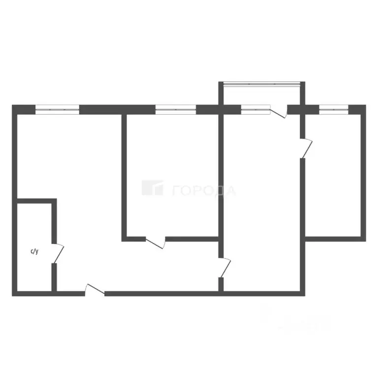 3-к кв. Кемеровская область, Новокузнецк ул. Клименко, 35 (57.0 м) - Фото 2