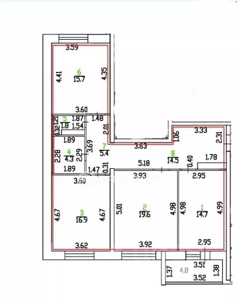 3-к кв. Орловская область, Орел ул. Андрианова, 37 (92.0 м) - Фото 2