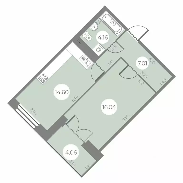 1-к кв. Санкт-Петербург ул. Маршала Захарова, 8 (43.84 м) - Фото 0