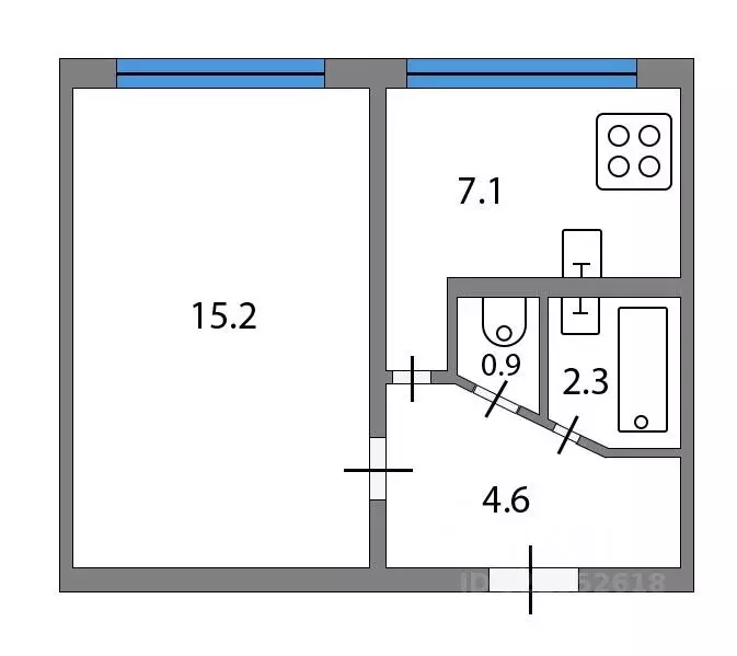 1-к кв. Санкт-Петербург Тимуровская ул., 6К1 (30.1 м) - Фото 2