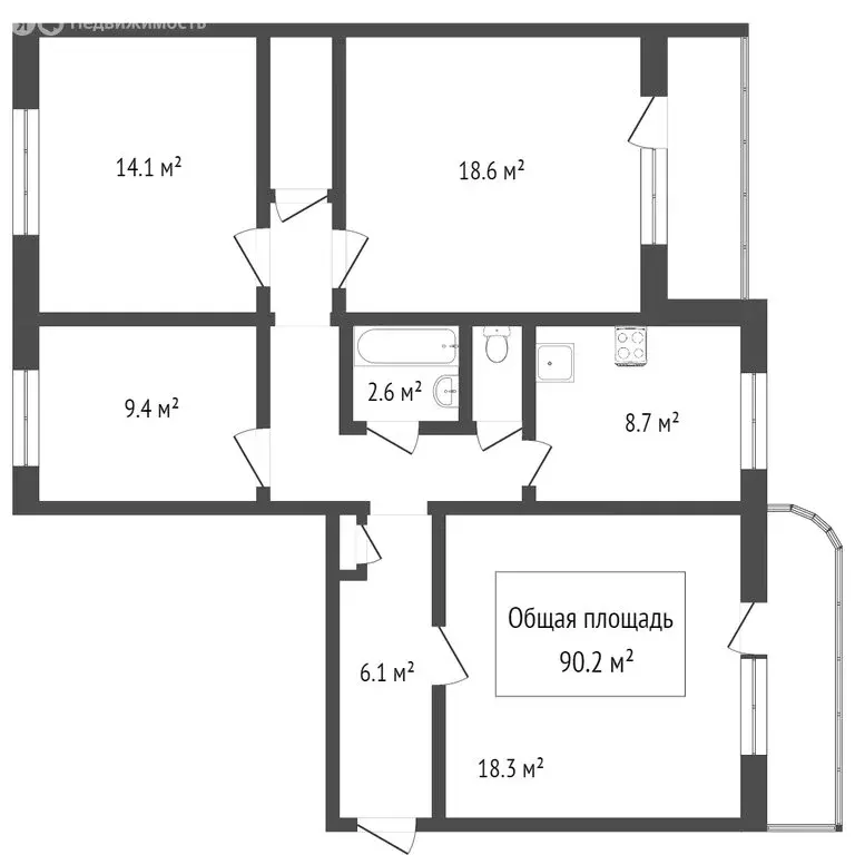 4-комнатная квартира: Новосибирск, Троллейная улица, 152 (78 м) - Фото 0