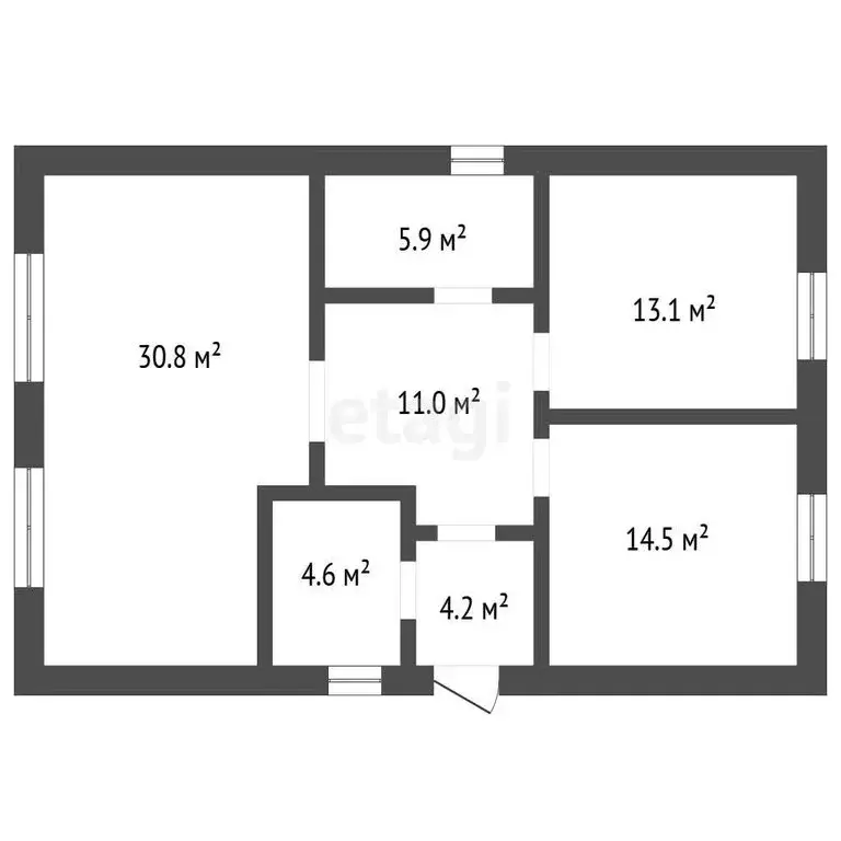 Дом в село Новая Усмань, улица Мосина, 1 (89.8 м) - Фото 1