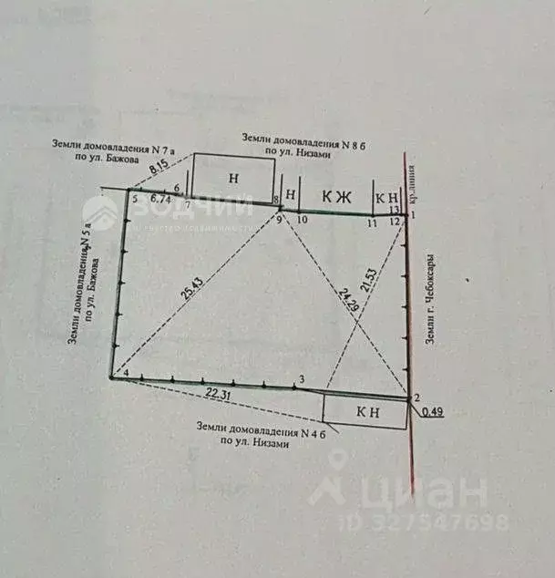 Участок в Чувашия, Чебоксары ул. Низами, 6Б (5.98 сот.) - Фото 2