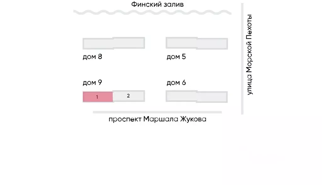 Студия Санкт-Петербург Морская миля жилой комплекс (21.82 м) - Фото 1