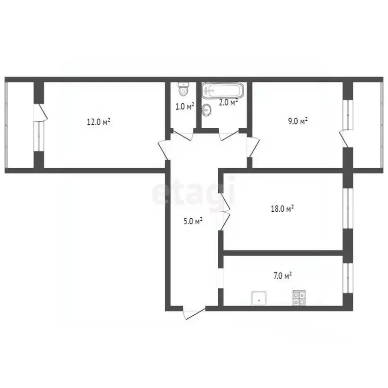 3-к кв. Саратовская область, Балашов ул. Строителей, 7 (61.4 м) - Фото 1