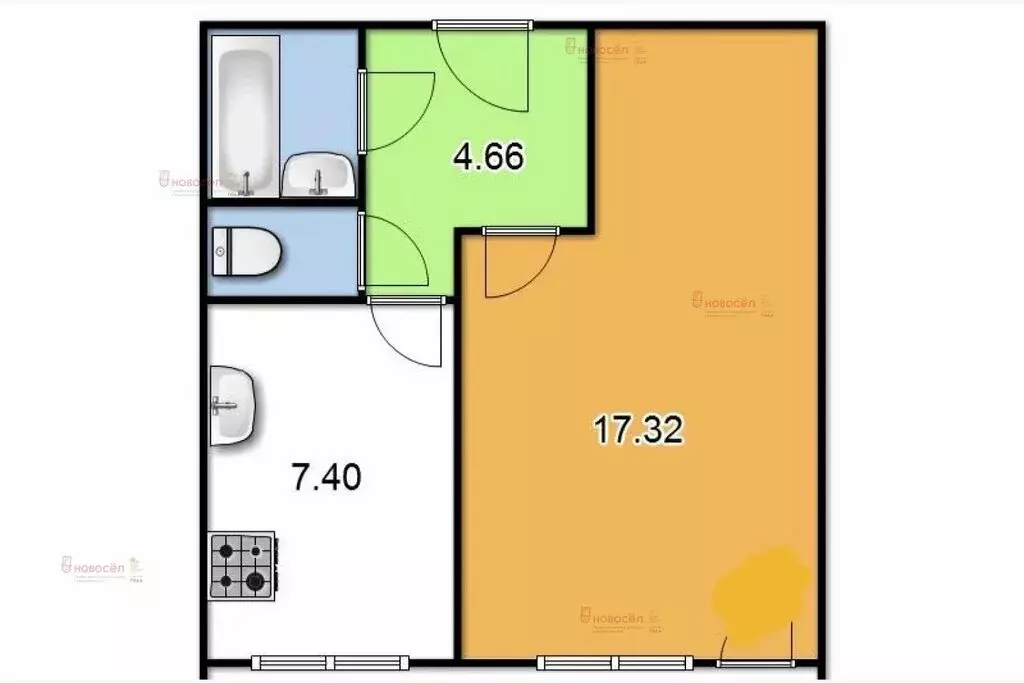 1-комнатная квартира: Екатеринбург, улица Академика Бардина, 7к3 (28 ... - Фото 1