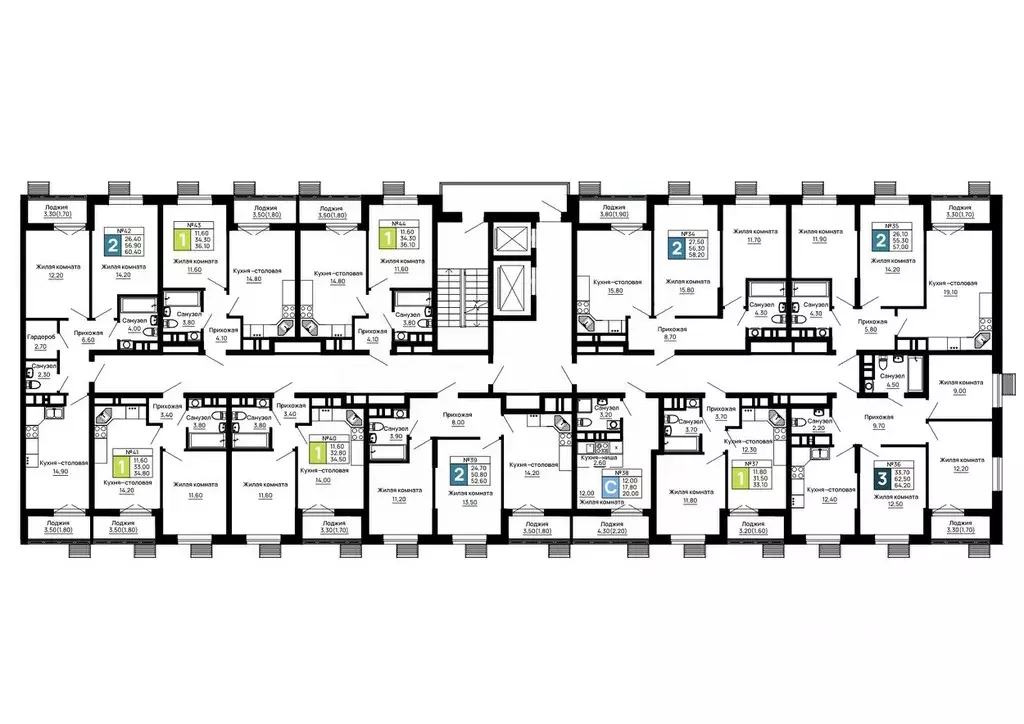 2-к кв. Адыгея, Тахтамукайский район, Яблоновский пгт  (52.6 м) - Фото 2