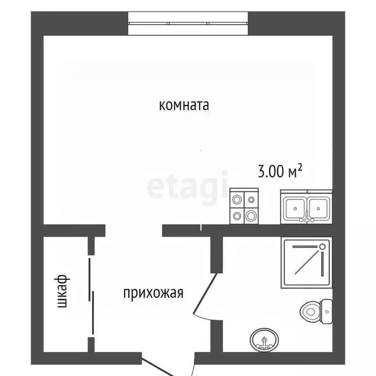 1-к кв. Ставропольский край, Пятигорск ул. Адмиральского (17.0 м) - Фото 1