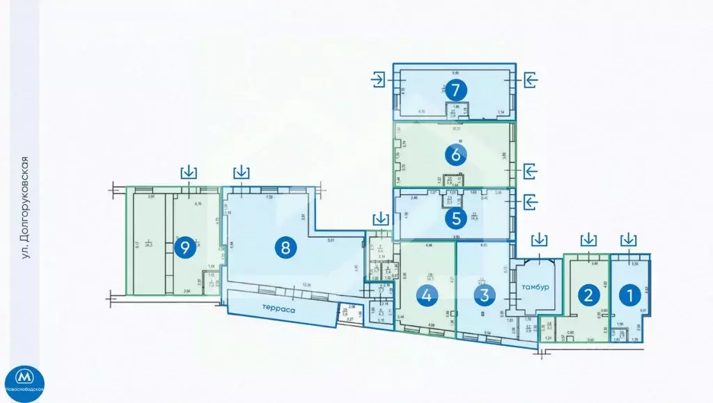 Торговая площадь в Москва Долгоруковская ул., 27С1 (47 м) - Фото 2