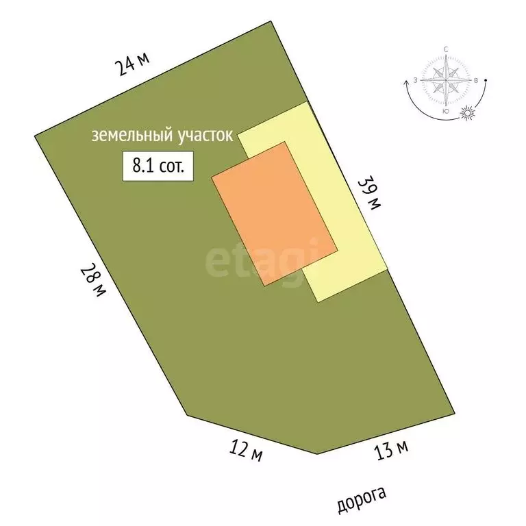 Дом в деревня Цибино, Весенняя улица (59.5 м) - Фото 1