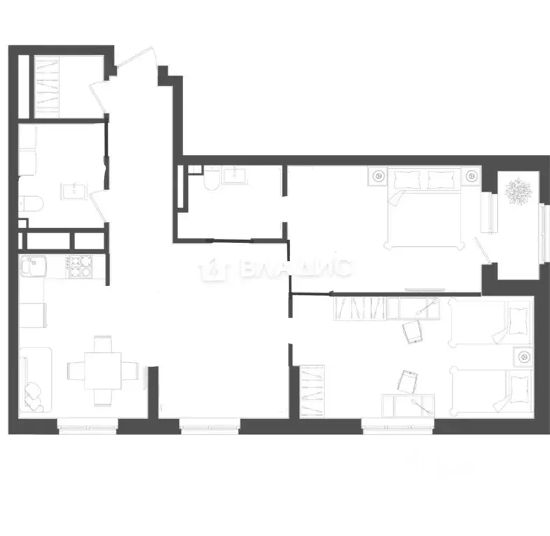 3-к кв. Башкортостан, Уфа Глумилино жилрайон, Холмогоры жилой комплекс ... - Фото 1