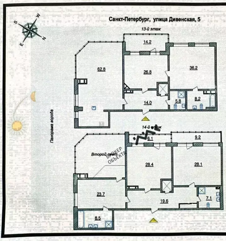 5-к кв. Санкт-Петербург Дивенская ул., 5 (310.0 м) - Фото 2
