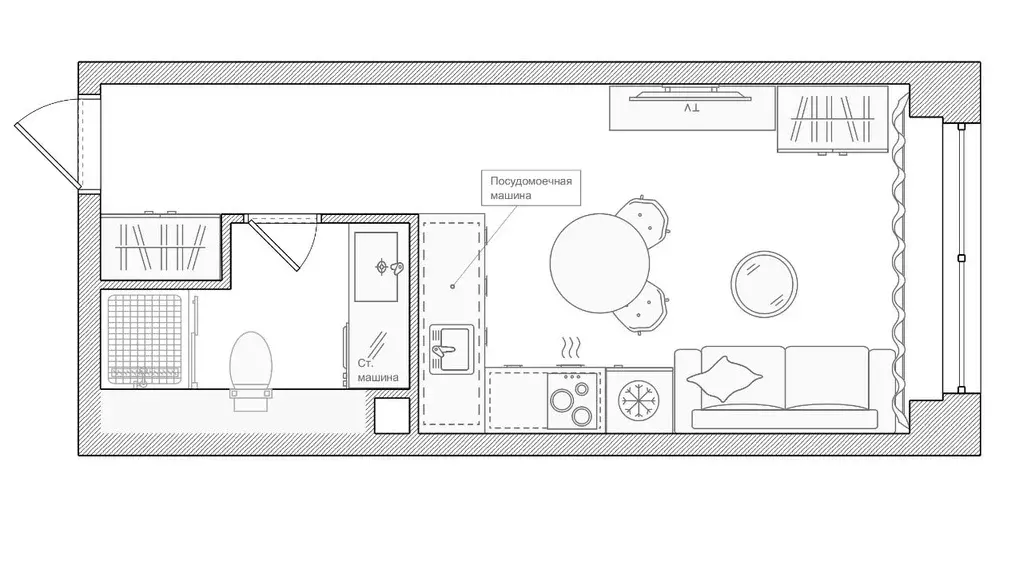 Студия Москва ул. Академика Челомея, 1А (23.7 м) - Фото 2