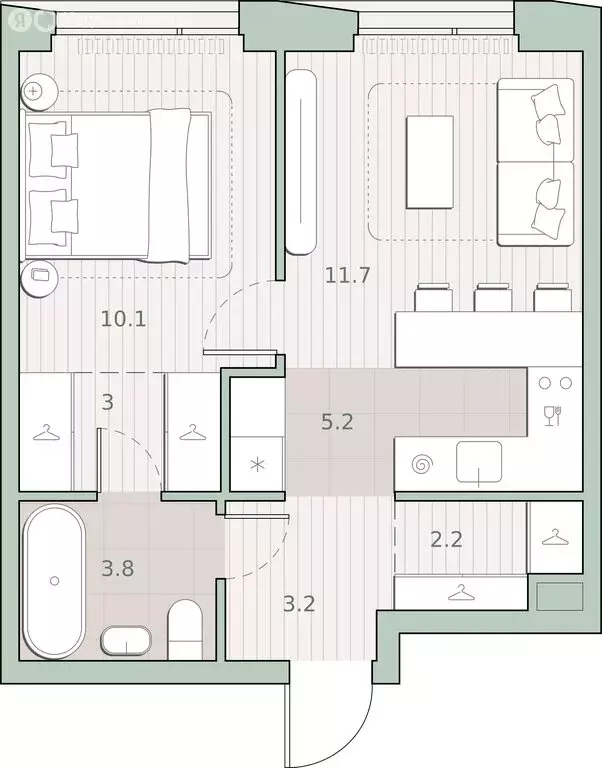 1-комнатная квартира: Москва, микрорайон Очаково (39.2 м) - Фото 0