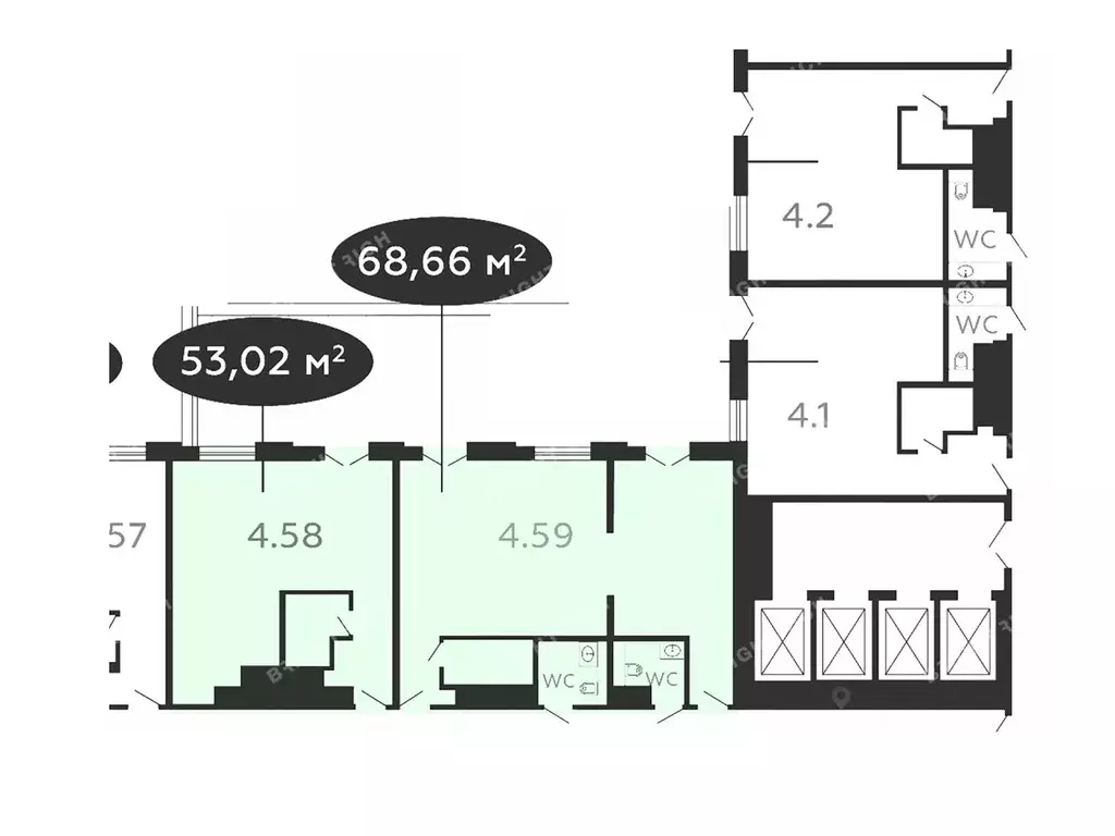 Офис в Санкт-Петербург Коломяжский просп., 19А (122 м) - Фото 2