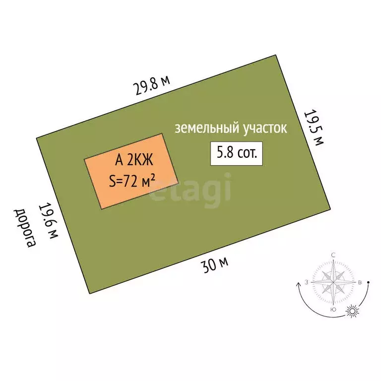 Дом в Тюмень, ТСН Трудовик, Берёзовая улица (72 м) - Фото 1