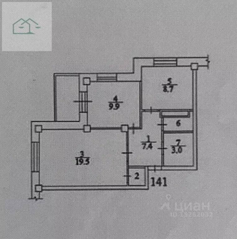 2-к кв. Воронежская область, Семилуки ул. Чайковского, 2 (52.0 м) - Фото 2