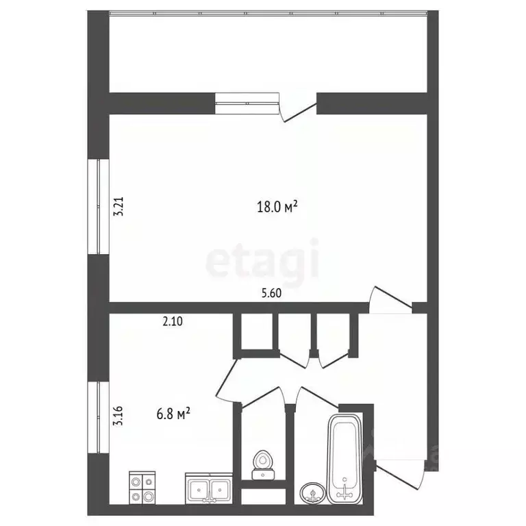 1-к кв. Москва Енисейская ул., 33 (35.9 м) - Фото 2