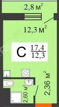 1-к кв. Нижегородская область, Нижний Новгород ул. Бориса Видяева, 16 ... - Фото 2