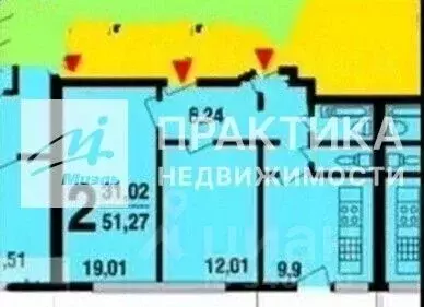 2-к кв. Москва Шарикоподшипниковская ул., 36/18 (58.6 м) - Фото 1