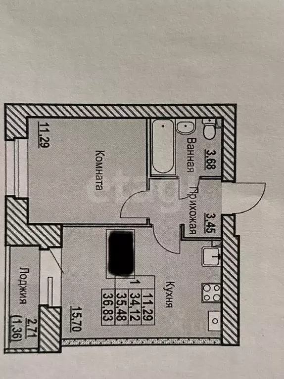1-к кв. Ярославская область, Ярославский муниципальный округ, пос. ... - Фото 2