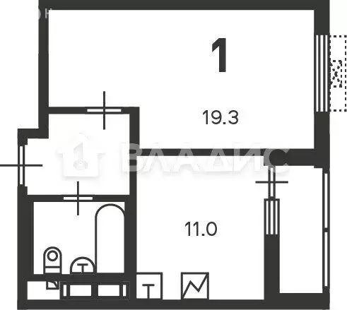 1-комнатная квартира: Москва, Кусковская улица, 12/1 (38.8 м) - Фото 1