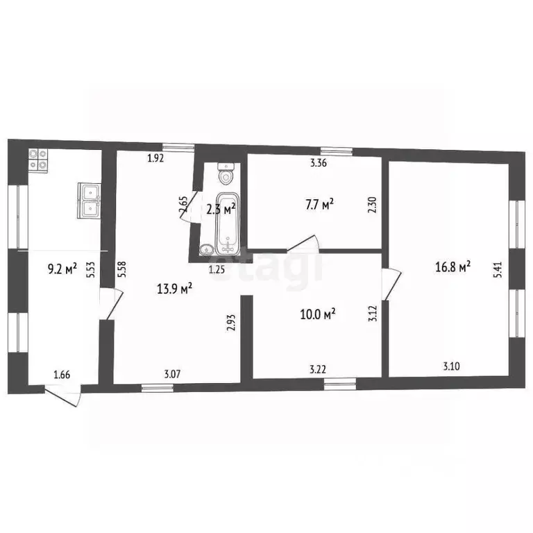 Дом в Ростовская область, Таганрог Слесарная ул. (63 м) - Фото 2