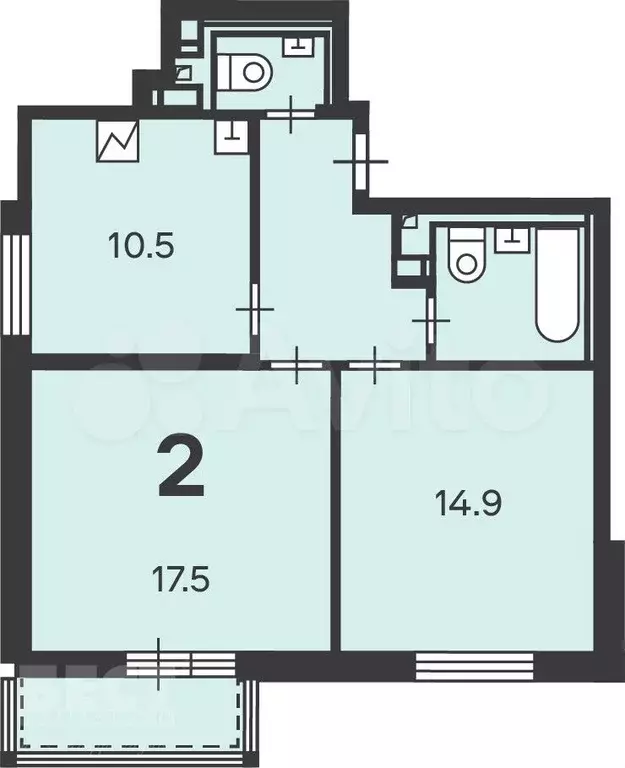 Аукцион: 2-к. квартира, 55 м, 13/15 эт. - Фото 0