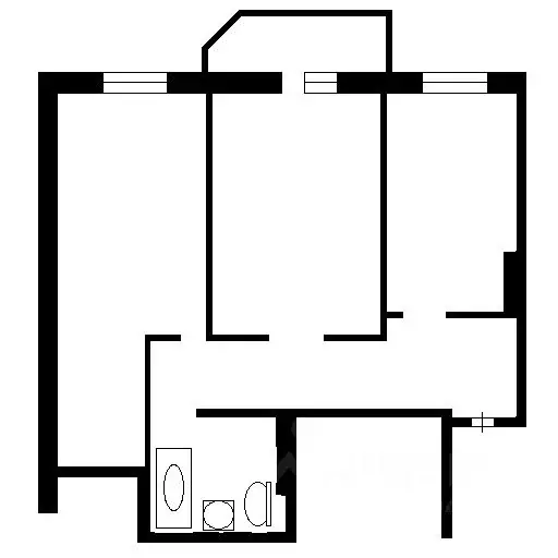 2-к кв. Новосибирская область, Новосибирск Вилюйская ул., 8 (57.0 м) - Фото 1