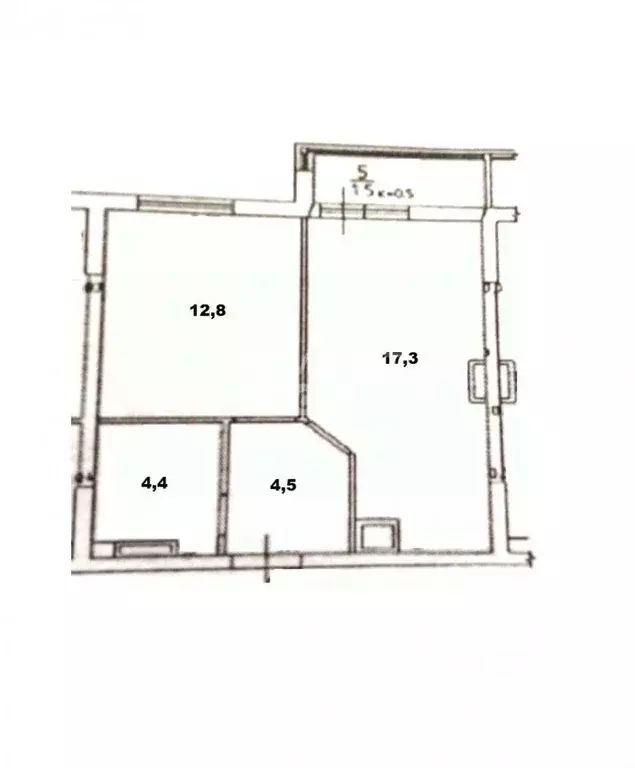 1-к кв. Калининградская область, Гурьевский муниципальный округ, пос. ... - Фото 2