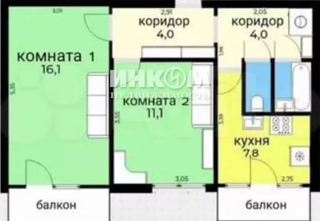 2-к кв. Московская область, Одинцовский городской округ, Старый ... - Фото 2