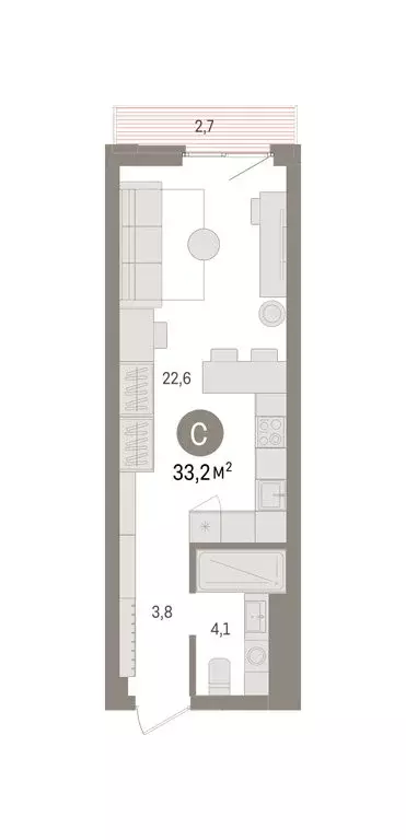 Квартира-студия: Екатеринбург, жилой район Сортировочный, микрорайон ... - Фото 1