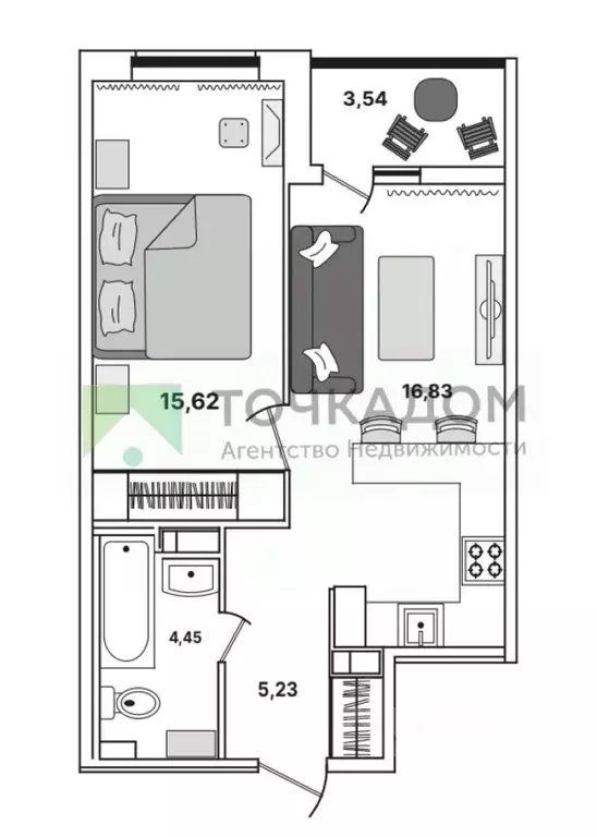 1-к кв. Санкт-Петербург Белоостровская ул., 12 (42.2 м) - Фото 2