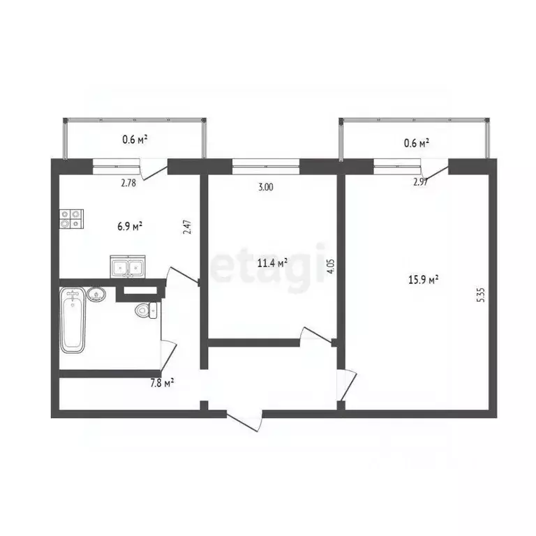 2-к кв. Псковская область, Псков Завеличье исторический район, ул. ... - Фото 2