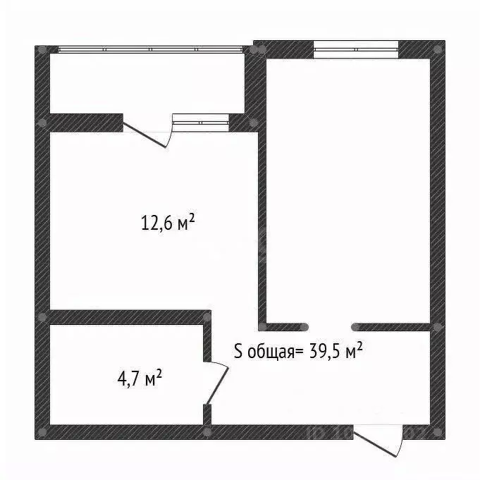 1-к кв. Башкортостан, Уфа ул. Чернышевского, 26 (39.5 м) - Фото 1