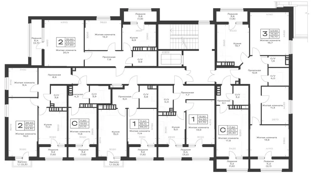2-комнатная квартира: Гулькевичи, ЖК Экосфера (57.6 м) - Фото 1