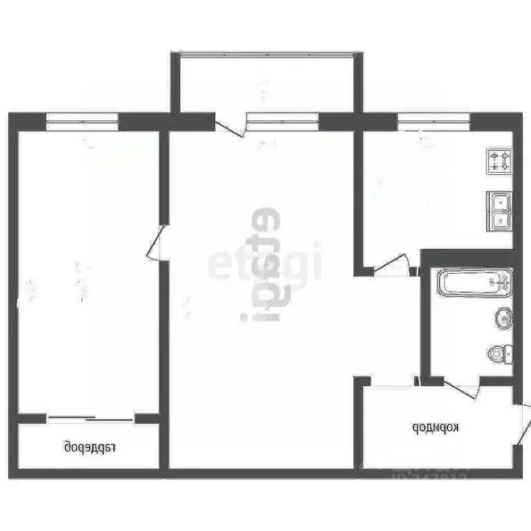 2-к кв. Московская область, Коломна ул. Калинина, 37 (43.0 м) - Фото 1