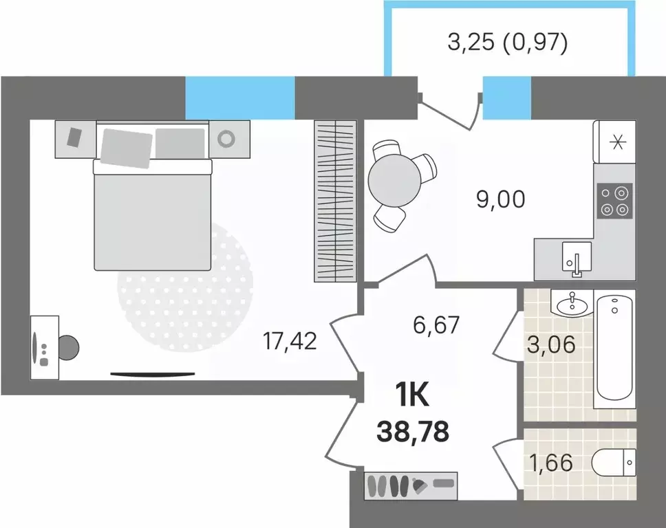 1-к кв. Пермский край, Пермский муниципальный округ, с. Култаево ул. ... - Фото 1