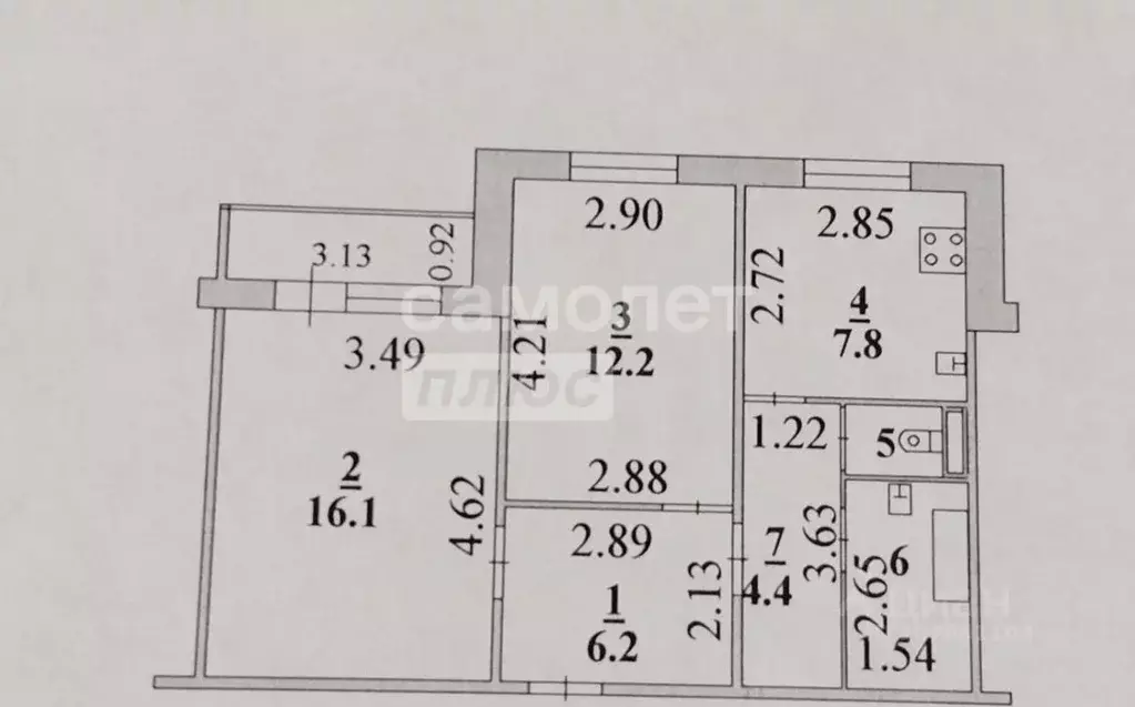 2-к кв. Липецкая область, Липецк ул. Героя России Эдуарда Белана, 14 ... - Фото 2